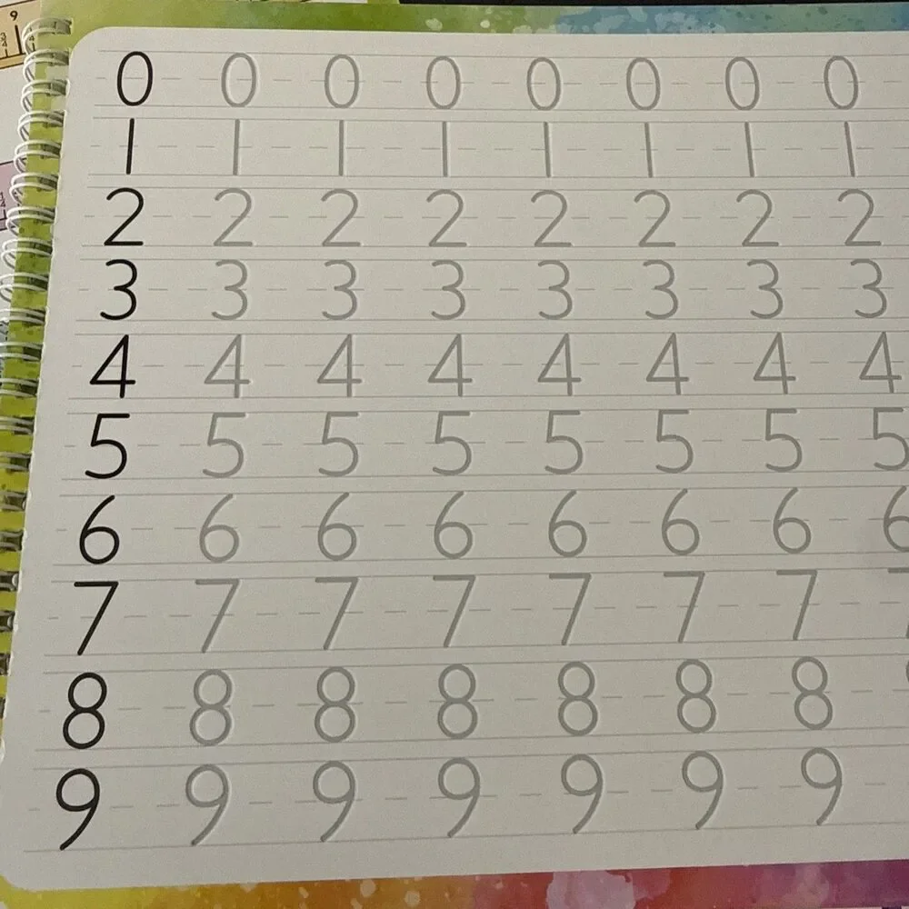 Grooved Writing Practice Handwriting books numbers letter puzzle nature patterns